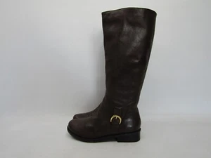 Me Too Womens Sz 9 M Brown Leather Zip Buckle Knee High Fashion Boots - Picture 1 of 11