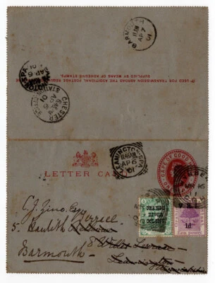 1901 Cabo de Buena Esperanza COGH papelería postal Guerra de los Bóers Orange River Barmouth Foto 1 de 2