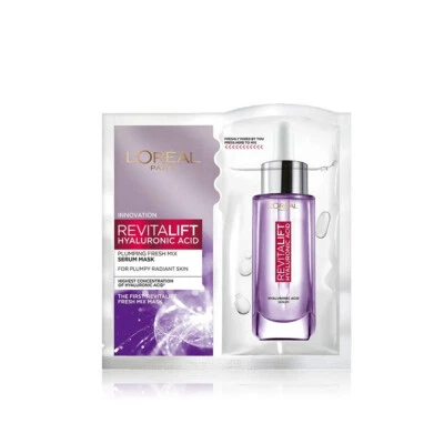 L Oreal Paris Revitalift Hyaluronsäure Fresh Mix Serum Blatt Maske, 33 g - Bild 1 von 4