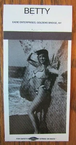 LIVE MODEL GIRLIE MATCHBOOK MATCHCOVER: 1995 NEWARK NEW JERSEY (BETTY) -E12 - Picture 1 of 1
