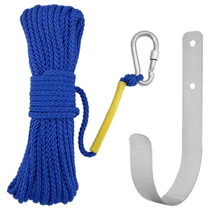 1 PIEZA Cuerda de Nylon Azul Marino para Barco + Gancho de Resorte de Acero + Juego de Ganchos de Fijación Salvavidas - Imagen 1 de 7
