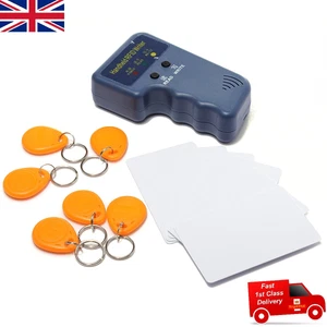 RFID T5577 125KHz EM4100 ID Card Copier Duplicator + 6 Writable Tags & 6 Cards - Bild 1 von 1