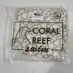 NWT Women’s Coral Reef Swim Bottoms Tan & White Size XXL - Picture 1 of 5