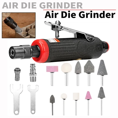 15Pcs 1/4 Inch Mini Air Compressor Die Grinder Grinding Polishing Carving Kits - Image 1 of 4