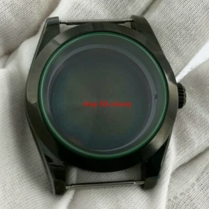 40mm Caja de reloj PVD negro cristal zafiro Fit NH35 NH36 movimiento automático - Imagen 1 de 6
