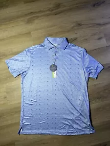 TailorByrd Performance Wicking SPF30 All Over Print Golf Polo Shirt Mens Large - Picture 1 of 13