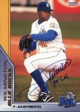 2007 Wilmington Blue Rocks JULIO PIMENTEL Signed Card autograph AUTO ROYALS