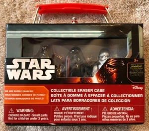 Disney Star Wars, Chewbacca, Storm Trooper, Kyloren ERASERS in Carrying Case New - Picture 1 of 16