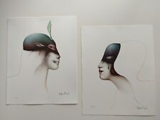 Paul Wunderlich "Têtes des Femmes", 2 Originallithographien, handsigniert