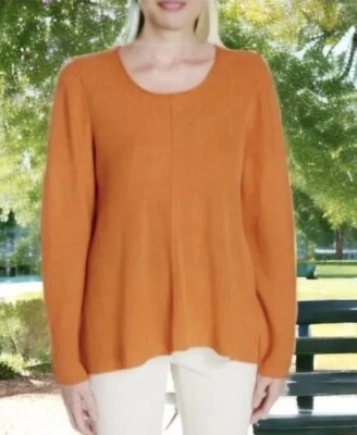 Pulôver italiano Eileen Fisher vintage top pequeno 6 8 swing lã merino novo com etiquetas $288 - Imagem 1 de 4