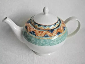 Churchill Ports Of Call Kabul Pattern 1L Teapot Jeff Banks Staffordshire Made - Picture 1 of 5