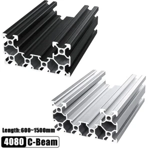 4080 C-Beam Aluminum Profile Extrusion 600-1500mm Linear Rail for 3D Printer - Picture 1 of 28