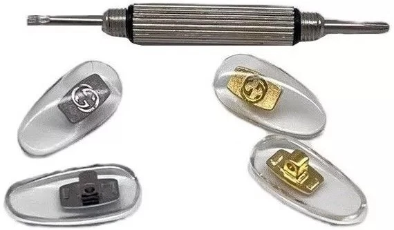 Gucci Naselli da avvitare con Set / Oro / Argento / Nuovo - Originale !