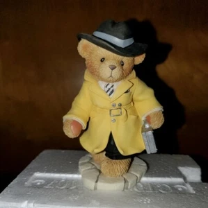 Nuevo en caja 2001 Cherished Teddies T. James Bear abrigo amarillo envío memboso figura CT007 - Imagen 1 de 5