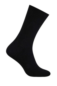 Boys Black School Cotton Plain Socks Everyday (UK sizes 5.5 - 11) by Socks Lab - Picture 1 of 1