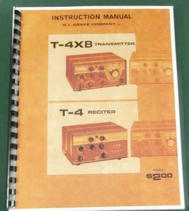 Drake T-4XB Owners Manual: 11" x 17" Foldout Schematic & Protective Covers! - Picture 1 of 1