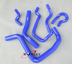 FIT HONDA CIVIC EK4 EK9 B16A SILICONE RADIATOR HEATER HOSE BLUE - Picture 1 of 7