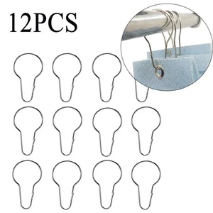 12 ganchos de cortina para cortinas ganchos decorativos cortinas de ducha anillos - Imagen 1 de 12