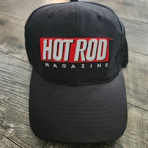 Hot Rod Magazine Sombrero Gorra Correa Trasera Negro Promo Hechizo Logo Coches de Carreras - Imagen 1 de 6