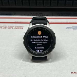 Samsung Galaxy Watch SM-R800 46mm Silver Case Classic Buckle Onyx Black - Photo 1 sur 5
