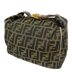 FENDI Vanity Handtasche Tasche FF Logo Zucca Canvas Monogramm Leder Drehverschluss - Bild 1 von 24