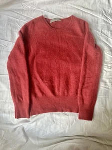 M&S Rust Burnt Orange 100% Cashmere Round Neck Long Sleeve Jumper Size 8 - Picture 1 of 7