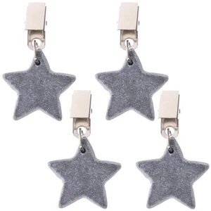 4Pcs Star Tablecloth Weights with Clips, Windproof Table Cover Weights for Pa... - Picture 1 of 9