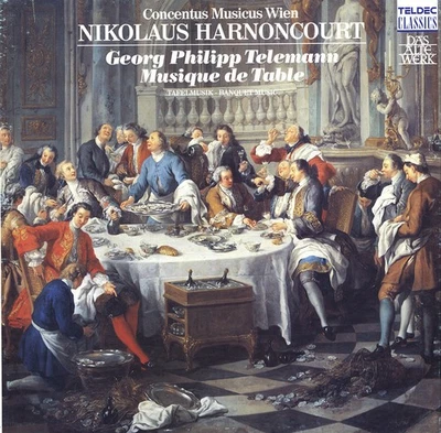 4LP Box Teldec 635670 DMM TELEMANN Banquet Musik HARNONCOURT Concentus Musicus - Image 1 of 3