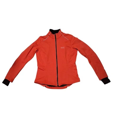 Chaqueta Gore Bike Wear para mujer roja mediana Windstopper carcasa suave cremallera completa Gorpcore Foto 1 de 4