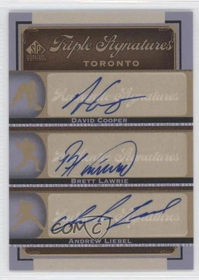 2012 SP Signature Edition Triple Signatures David Cooper Brett Lawrie Auto - Image 1 of 2