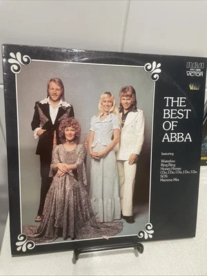 ABBA The Best of  12" 33rpm 70s LP  record Mama Mia Waterloo Ring Ring SOS - Image 1 of 4