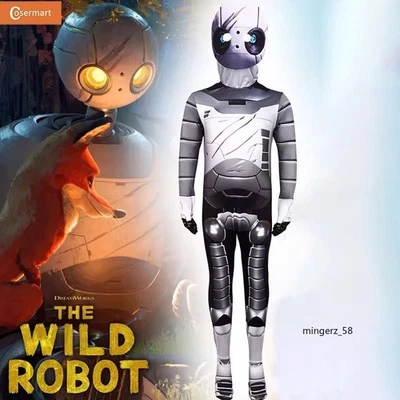 Cosplay The Wild Robot Roz Hood Bodysuits Costumes Suits Halloween Party Gifts - Image 1 of 4