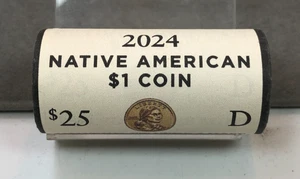 2024-D Native American Sacagawea Dollar ~ Mint Wrapped Roll ~ 25 Coins - Picture 1 of 4