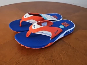 Reef Fanning Pregame blau orange Flip Flops Sandale Herren Flaschenöffner neu mit Etikett Gr. 9 - Bild 1 von 5
