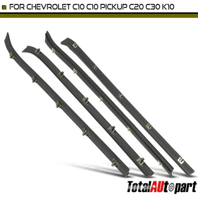 4x Weatherstrip Seal Window Sweep for Chevrolet C10 C10 Pickup C20 C30 K10 Front - Image 1 of 4