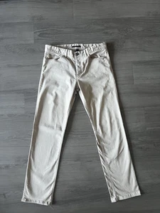 Theory Jeans Mens 32 Beige Tan Haydin Straight Leg Slim 5 Pocket Chino Pants - Picture 1 of 6