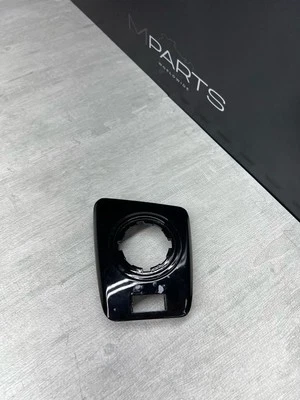 01-06 BMW E46 M3 Center Dome SMG Shift Plate Gloss Black Painted 7896461 - Imagem 1 de 4