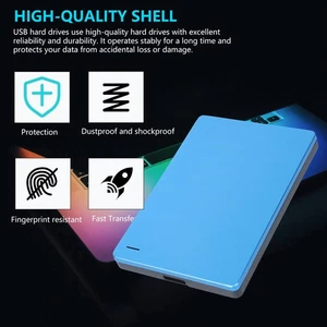 USB 3.0 1/2/4TB External HDD Enclosure – High-Speed Portable Storage, Plug &Play - Afbeelding 1 van 13