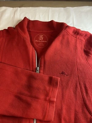 Women's Tommy Bahama Red High Neck- Full Zip Slimming Cut Sweatshirt- Size XL - Image 1 of 4