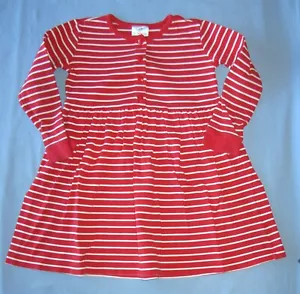 Vestido de día Hanna Andersson Playdress rojo blanco a rayas para niñas 120 usado en excelente estado - Imagen 1 de 9