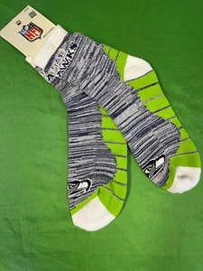 Calcetines tobilleros grandes NFL Seattle Seahawks cuarto de longitud nuevos con etiquetas - Imagen 1 de 2