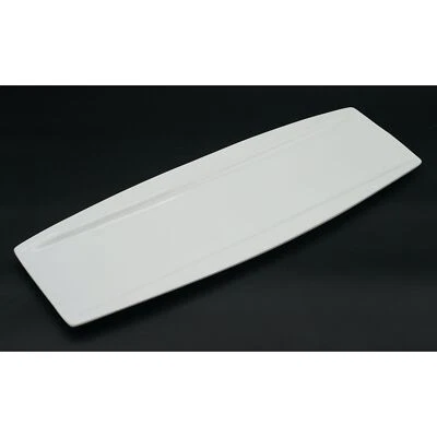 Crate and Barrel Large Porcelain Serving Platter 19" White Edge Server #231-650 - Image 1 of 4