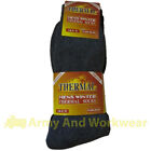 Thermal 3 Pairs Mens Brushed Warm Winter Boots Socks Work Thick Plain Comfy