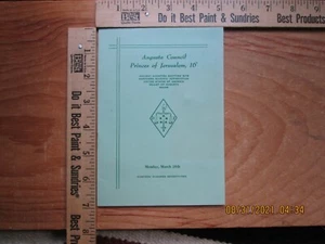 scottish rite augusta maine council princes of jerusalem 1972 booklet - Imagen 1 de 5