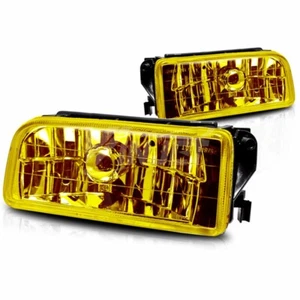 Fog Lights Lamps For 1992-1998 BMW E36 M3 Chrome Housing Yellow Lens H1 Bulbs - Picture 1 of 3