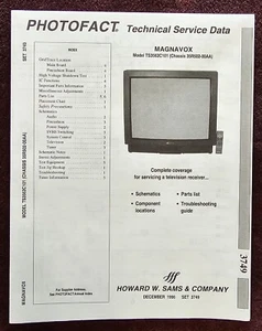 Sams Photofact 3749 Service Manual for Magnavox TV Model TS3562C101 - Picture 1 of 1