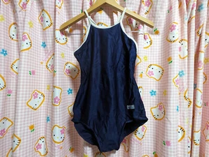 128 ^_^Japanese SchoolGirl Swimsuit. Navy. Excellent～Perfect! Length 65㎝. M. Div - Picture 1 of 10