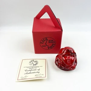 NEW Kevin Francis Face Pots Billy Bunter Flambe Greyfriars I See You Fellows Red - Picture 1 of 8