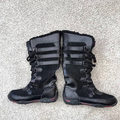 Pajar Canada Winter Boots Womens Size 7 -7.5 US Black Suede Tall Waterproof - Image 1 of 4