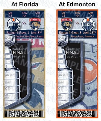 2024 Stanley Cup Commemorative Ticket Florida Panthers Edmonton Oilers - Image 1 of 2